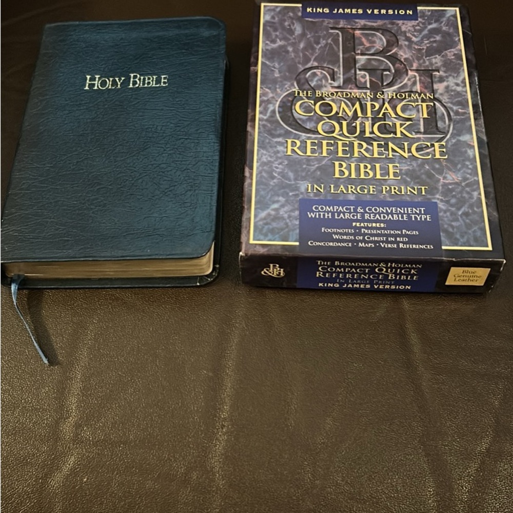 Holy Bible in Dark Teal Cover